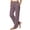 Purple, variant on CUSTG Women Casual Pants Summer Straight Leg Elastic High Waist Pants With Pockets Loose Beach Trousers For Daily Wear Leisure Style Linen Pants Women