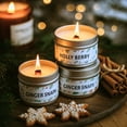 thumbnail image 4 of Nature Skin Shop Handmade Holiday Wood Wick Candles Gift Set, Pack of 2, 4 of 6