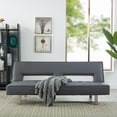 thumbnail image 6 of Home Imports Emporium Astrid Futon Sofa Bed Faux Leather Convertible Folding Sofa Grey, 6 of 14