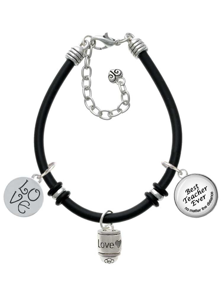 8 Silvertone Antiqued Giraffe Love Infinity Toggle Chain Bracelet 8 Silvertone Antiqued Giraffe Love Infinity Toggle Chain Bracelet