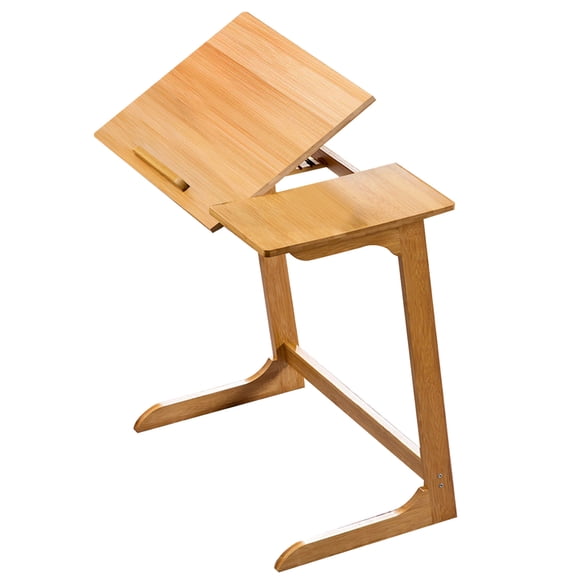 XKHZJL Book Stand for Reading, Rotate Adjustable Desktop Book Holder, Cookbook Stands Page Paper Clips Ergonomic Multi Heights Angles Foldable Bamboo for Books