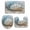 Blue, variant on 3 Piece Bathroom Rug Set, Ocean Shell Starfish Non Slip Bath Mat with Contour Toilet Mat and Lid Cover, Palm Leaf Absorbent Soft Shower Mats for Bathroom