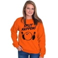 thumbnail image 3 of Split Happens Bowling League Nerd Unisex Plus Fleece Graphic Sweatshirt Brisco Brands 3X, 3 of 5