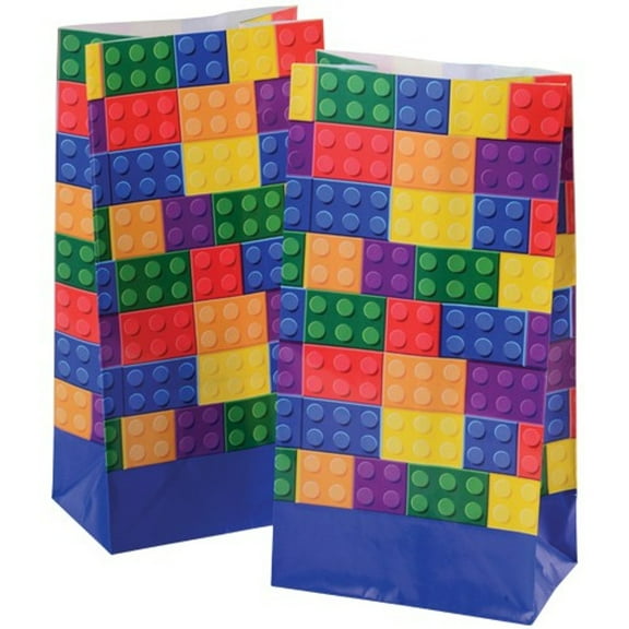 Toy Building Block Gift Bags | Package Of 12