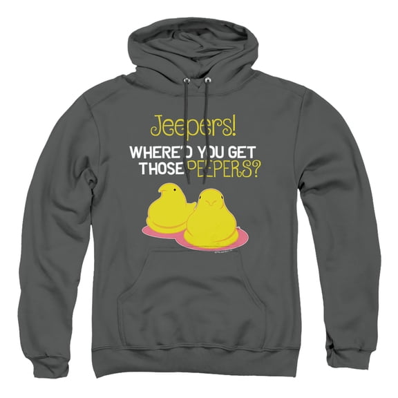 Easter Jeepers Where'd You Get Those Peepers Adult Pull-Over Hoodie, Charcoal, Medium