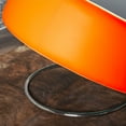 thumbnail image 2 of Chaise d'Appoint Ronde en Cuir Orange Edom, 2 of 4