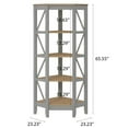 thumbnail image 6 of Wood Corner Bookcase 4 Shelf Corona Gray | Furniture Dash, 6 of 6