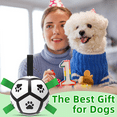 thumbnail image 5 of Dog soccer ball with 9 Straps, Interactive Dog toys for small dog dog water toys for Indoor Outdoor, Durable Puppy ball toys with with Handle Yard Toys Gifts for Birthday(5inch), 5 of 5