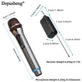 thumbnail image 4 of Depusheng Wireless Microphone Dual Handheld Dynamic Microphone for Karaoke,Singing,Party,Church,Weeding,Speech,DJ, 4 of 7