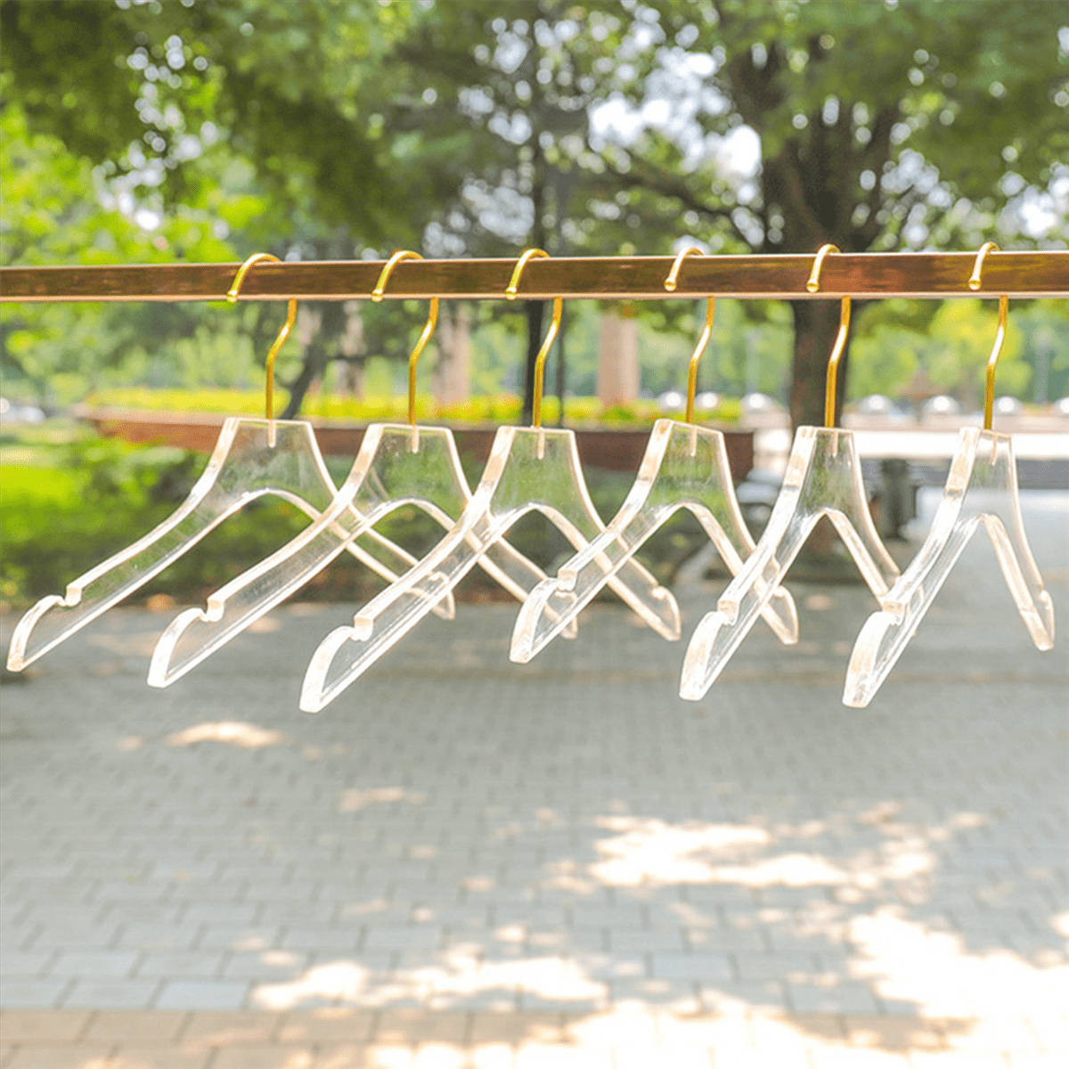 20 Pcs Clear Clothes Hangers with , Transparent Shirts Dress Coat Hanger with Notches for Lady Kids Small