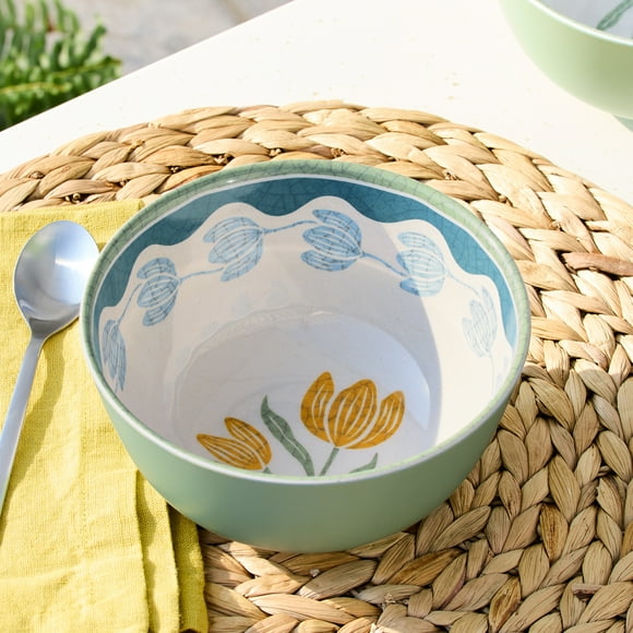 Better Homes & Gardens Floral Bamboo Melamine Cereal Bowl 6.4 Inch 1Pc