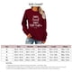 thumbnail image 4 of Sudadera holgada con cuello redondo y estampado de letras para citas elegantes, talla L, sudadera informal de manga larga en color burdeos, 4 of 4