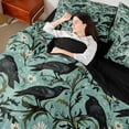 thumbnail image 3 of Erosebridal Black Raven 7-Piece Twin Bedding Sets,Natural Plant Floral Bedding Comforter Set For Men Women,Reversible, 3 of 7