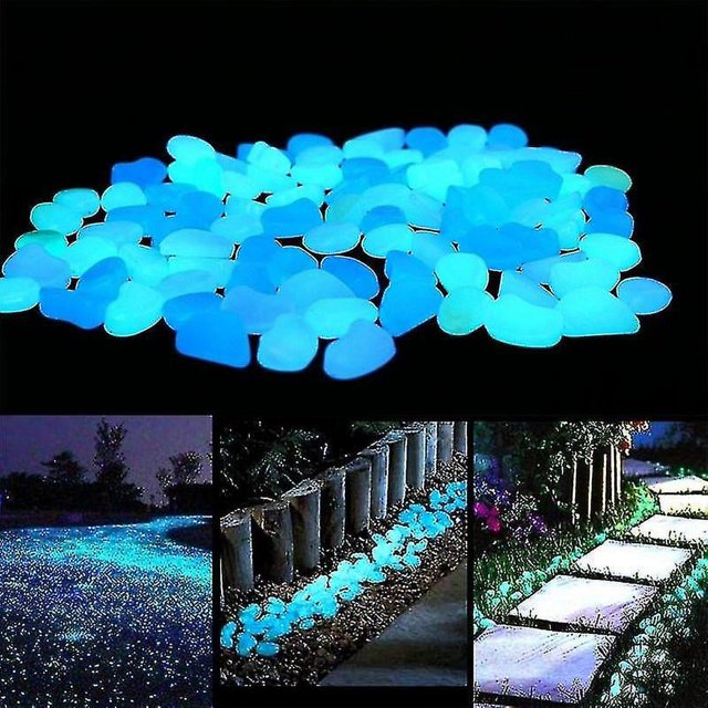 100 piezas de piedras luminosas para pasillos al aire libre del hogar
