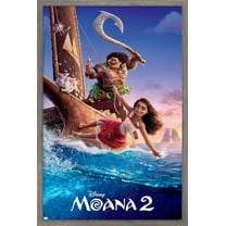 Disney Moana 2 - One Sheet Wall Poster, 22.375" x 34" Framed