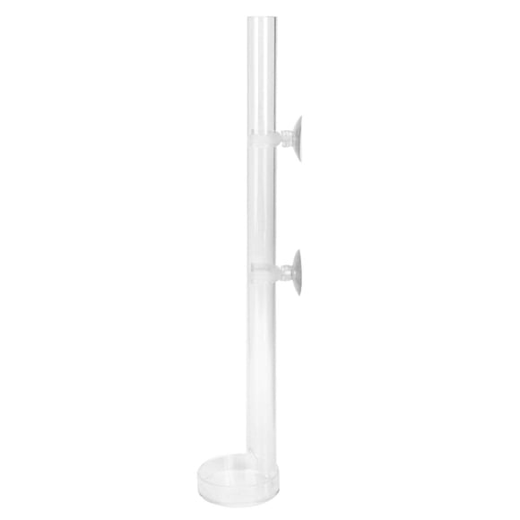 Mangeoire d'Aquarium, Tube d'Alimentation en Acrylique Transparent pour Aquarium avec Plateau, Mangeoire à Crevettes avec Support de Fixation, Ventouses (20cm)