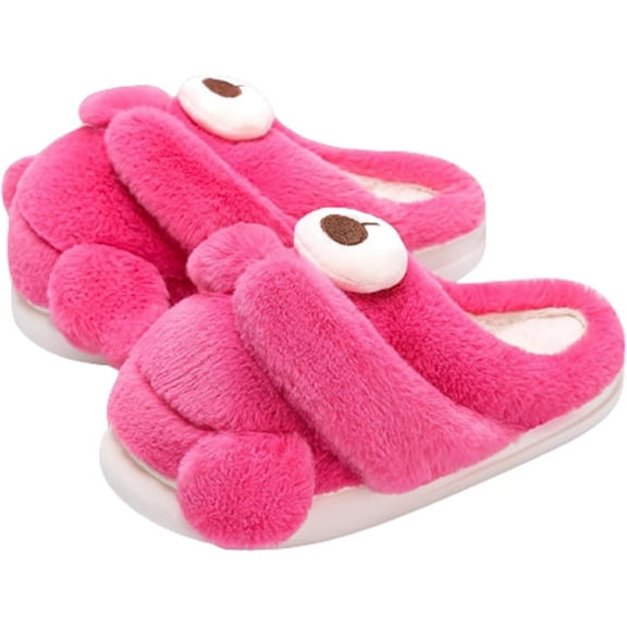 Bear Slippers, Cute Cartoon Snuggle Bear Indoor Non-Slip Warm Shoes