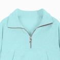 thumbnail image 7 of TOWED22 Girls Half Zip Sweatshirt Solid Fleece Quarter Zip Pullover Hoodis Fall Clothes for Teen Girls Thumb Hole,2-3 Y, 7 of 7