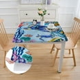 thumbnail image 2 of Acheng Turtle Fish Corals Square Table Cover 100% Polyester Fiber 52*52, 2 of 8
