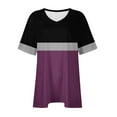 thumbnail image 4 of Rciityk Plus Size Tops for Women Summer Short Sleeve V Neck T Shirts Casual Loose Basic Oversized Tees Tops, 4 of 4
