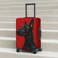 thumbnail image 5 of Travel Luggage Cover Protector - Black Dog Red Background Anti-Scratch Suitcase Covers Fits 18-32 Inch Luggage, 5 of 5
