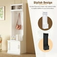 thumbnail image 4 of RONSHIN Shoe Storage Bench with Shelves Coat Hooks, Elegant Hall Tree with Wall Mounted Coat Rack, Entryway Organizer for Hallway, Foyer, Mudroom, Entrance Living Room, 4 of 9