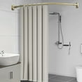 thumbnail image 6 of Curved Shower Curtain Rod, Round Shower Curtain Rod 48 to 72 Inches Adjustable, Rounded Bowed Stainless Steel Shower Rods for Bathroom, Bathtub, More Shower Space, Bright Gold, Need to Drill, 6 of 7