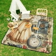 thumbnail image 6 of Bohemian Color Waterproof Picnic Blanket with Foldable Zipper, Suitable for Outdoor Use, Suitable for Travel, Camping, Beaches, Parks, Grasslands, Picnic Blanket Accessories, 6 of 7