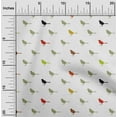 thumbnail image 1 of oneOone Organic Cotton Voile Fabric Artistic Bird Printed Craft Fabric BTY 42 Inch Wide, 1 of 4
