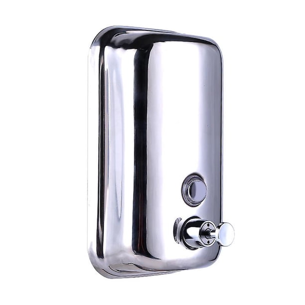 Dispensador de champú para baño Dispensador de champú de ducha con bomba de acero inoxidable para lociones de cocina y baño (1 unidad, plateado)