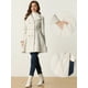 thumbnail image 2 of Abrigo Largo de Invierno para Mujer Abrigo Elegante de Doble Botonadura con Solapa Blanco crema S, 2 of 5