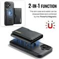 thumbnail image 5 of DG.MING Wallet Case for iPhone 16 6.1inch,Detachable Magnetic Wallet Phone Case with RFID Blocking, Card Slot,Holder, Leather Phone Case for Men Women,Black,For iPhone 16, 5 of 9