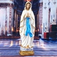 thumbnail image 4 of Praying Mary Statue, Desktop Display Sculpture Christian Statue Art Crafts Catholic Religious Statue for Porch Collection, 4 of 8