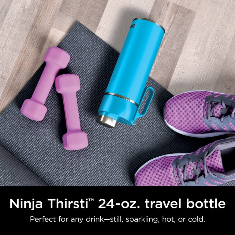 Ninja Thirsti 24oz. Travel Water Bottle,Stainless Steel, Leak