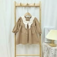 thumbnail image 2 of Gubotare Baby Girl Dresses Girls Long Sleeve Dresses Kids Casual Crewneck Dress Size 6 12 Months(Khaki,6-12 Months), 2 of 8