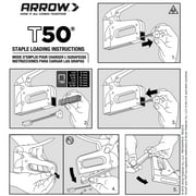 Arrow T50 Heavy Duty Manual Staple Gun for Upholstery, Wood, and Crafts, New