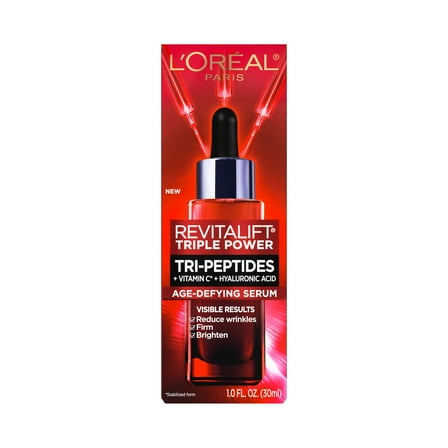 L'Oreal Paris Revitalift Triple Power Age-Defying Face Serum, Anti Aging, 1 fl oz