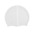 thumbnail image 2 of Gorro de natación de silicona Gorro de natación Gorro de natación Resistente al agua Gorro para el cabello Protección para los oídos Blanco, 2 of 9