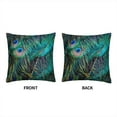 thumbnail image 3 of Peacock Feathers Velvet Throw Pillow Covers Sofa Pillowcase Car Square Throw Pillowcases Home Decoration 18x18Inch, 3 of 6