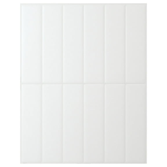 Smart Tiles Peel and Stick Backsplash, 5 Adhesive Tiles, Morocco White, 11.43"x9"