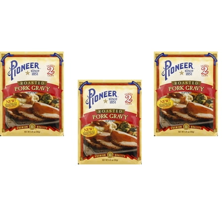 Pioneer Roasted Pork Gravy Mix Packets 1.41oz - pack of 3