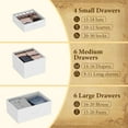 thumbnail image 5 of Senfot 15 Drawers Dressers for Bedroom, Chest of Drawers with Wood Tabletop, Metal Frame, Storage Organizer Unit with Fabric, Tall Dressers for Closet Bedroom Living Room Hallway Entryway, Gray, 5 of 8