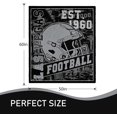 thumbnail image 2 of Football Blanket Gifts for Fans Soft Lightweight Flannel Throw Blanket for Men Women Youth Kids Football Team Color Blankets for Couch Living Room 60" X 50", 2 of 5