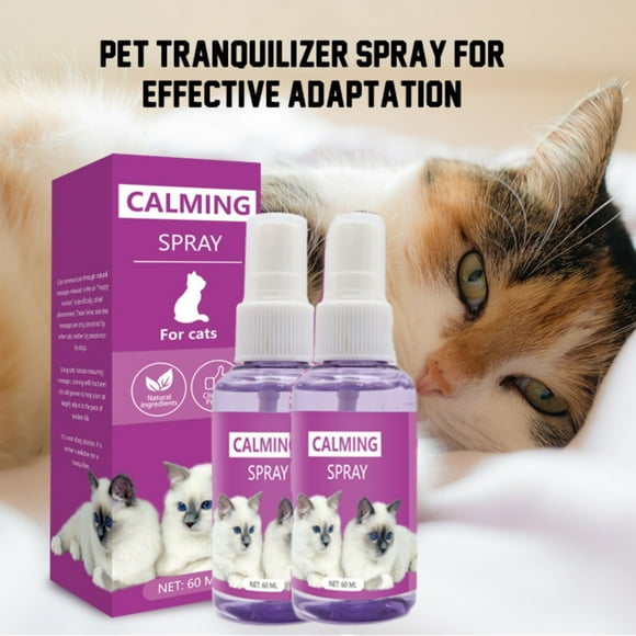 2pcs 60ML Pheromone Cat Emotional Soothing Spray Cat Pheromone Feliway Anti-Stress Spray
