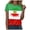 Watermelon Red, variant on felwors Elegant Casual Italian Flag Cotton T-Shirt for Women Girl's Summer Sun Beach L (Watermelon Red, M)
