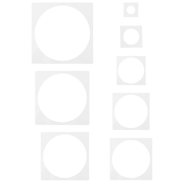 ColoMX 8pcs Plantillas de plástico reutilizables Juego de plantilla de plantilla Plantillas reutilizables Plantilla de dibujo para manualidades de pintura de bricolaje y álbumes de recortes