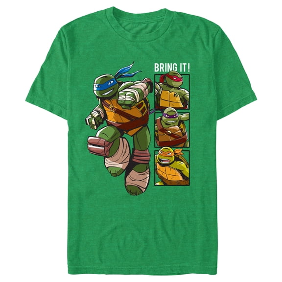Men's Teenage Mutant Ninja Turtles Bring It Sketch Portraits Graphic Tee Kelly Heather Small