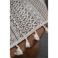 thumbnail image 2 of Ymam.Light Beige Lace Curtains - Boho Semi-Sheer Windows Curtains, Rod Pocket Crochet Vintage Cotton Tassel Curtains, 2 Panels 59" x 63", 2 of 7