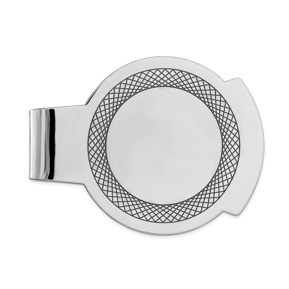 Sterling Silver Rhodium-plated Money Clip QQQ37