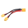thumbnail image 4 of Cable conector de batería paralelo XT60, divisor en Y de doble extensión, 1 macho a 2 hembra, Cable de silicona para baterías RC, 4 of 15